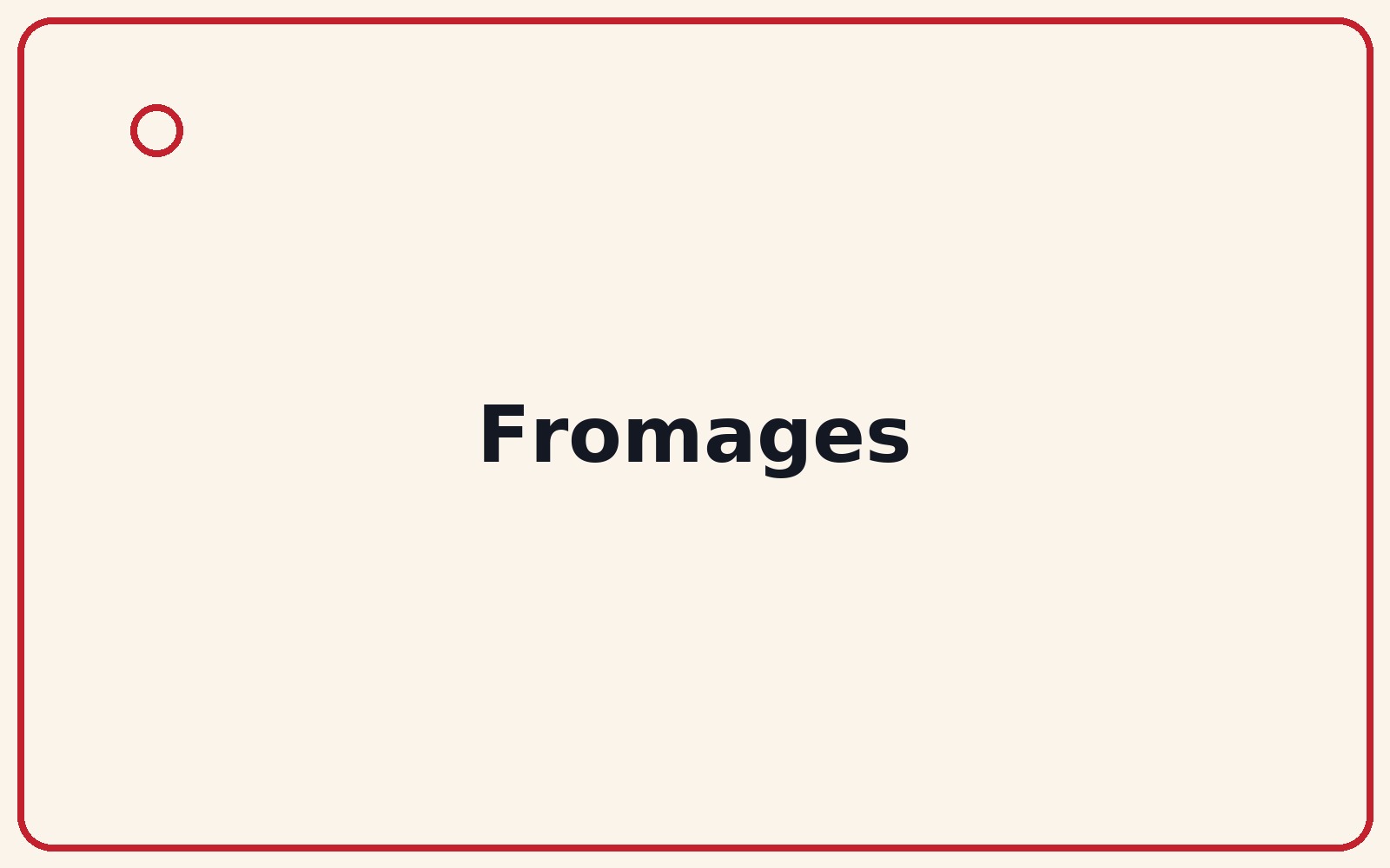 Fromages fermiers